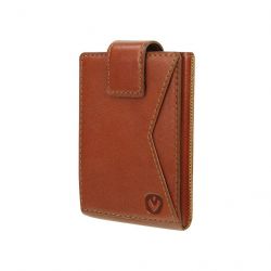 Valenta Card Case Pocket Premium Leren Pasjeshouder - 10 Pasjes - Cognac